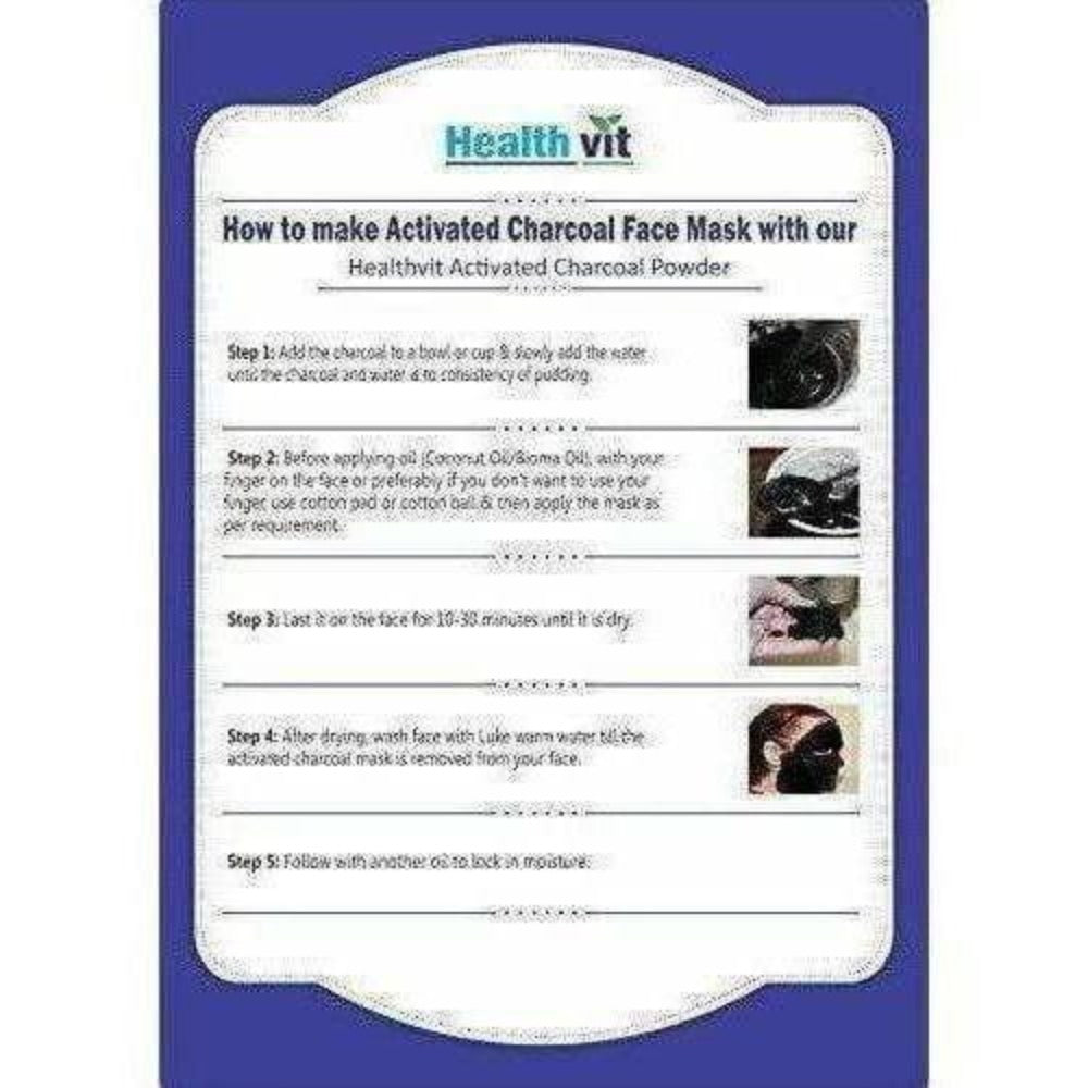 HealthVit Activated Charcoal Powder - 100 g