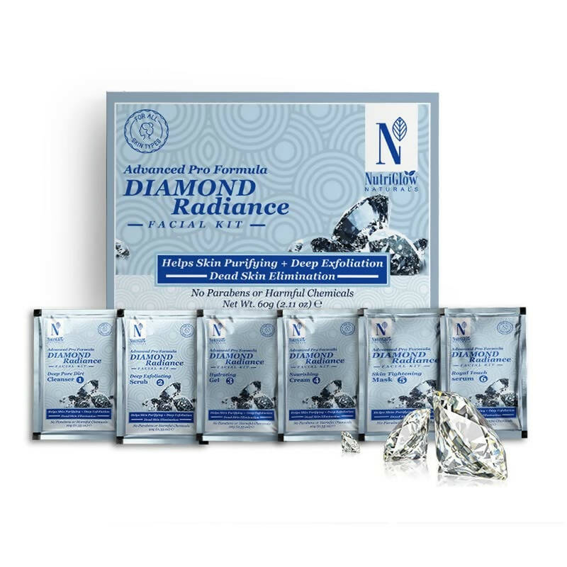NutriGlow NATURAL'S Advanced Pro Formula Diamond Radiance Facial Kit - BUDNEN
