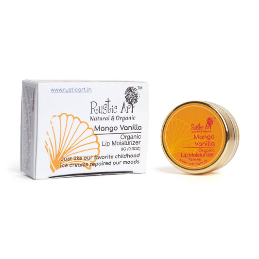 Rustic Art Mango Vanilla Organic Lip Moisturizer - BUDEN