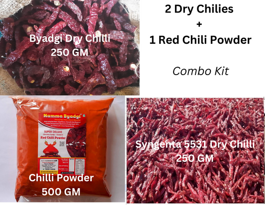 Namma Byadgi's Mirchi Kit - Dry Red Chillies & Chilli Powder