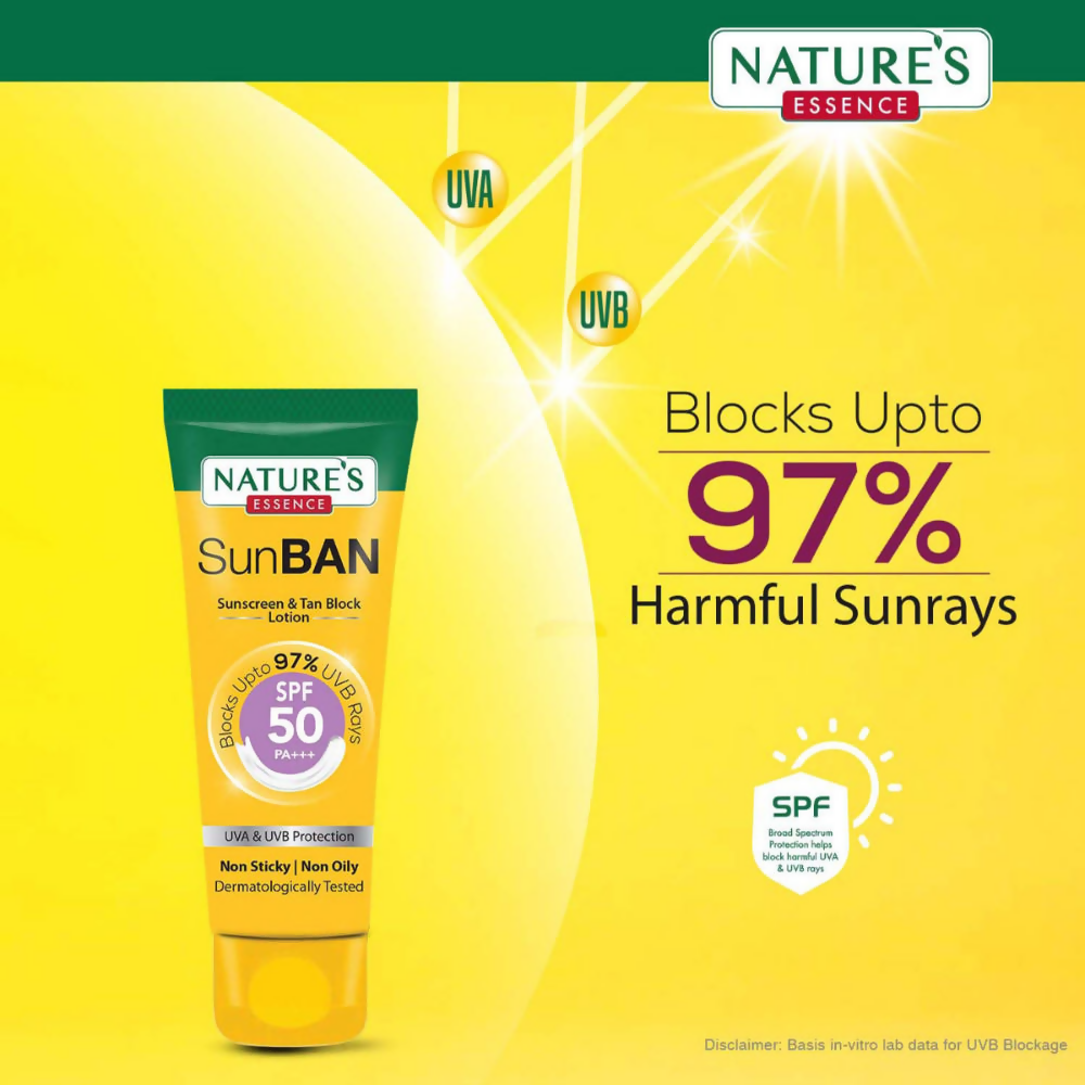 Nature's Essence Sunban Sunscreen & Tan Block Lotion SPF 50