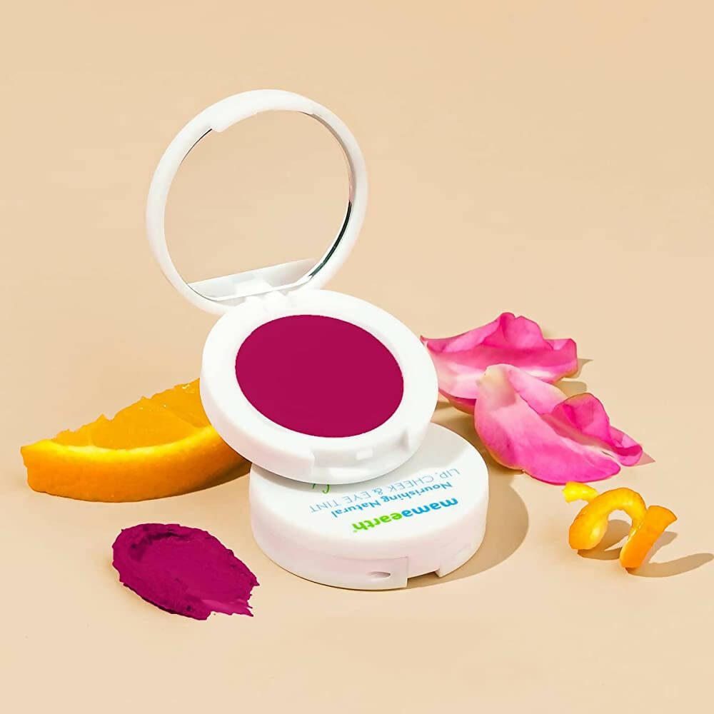 Mamaearth Nourishing Natural Lip Cheek & Eye Tint with Vitamin C & Rose