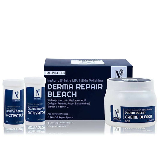 NutriGlow Advanced Organics Derma Repair Cream Bleach Kit - BUDNE