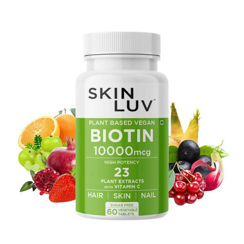 SkinLuv Plant Based Vegan Biotin 10000mcg Sugar Free Veg Tablet??????? - BUDEN