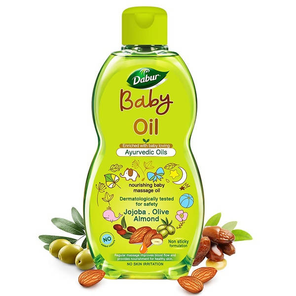 Dabur Baby Oil Enriched With Baby Loving Ayurvedic Oils