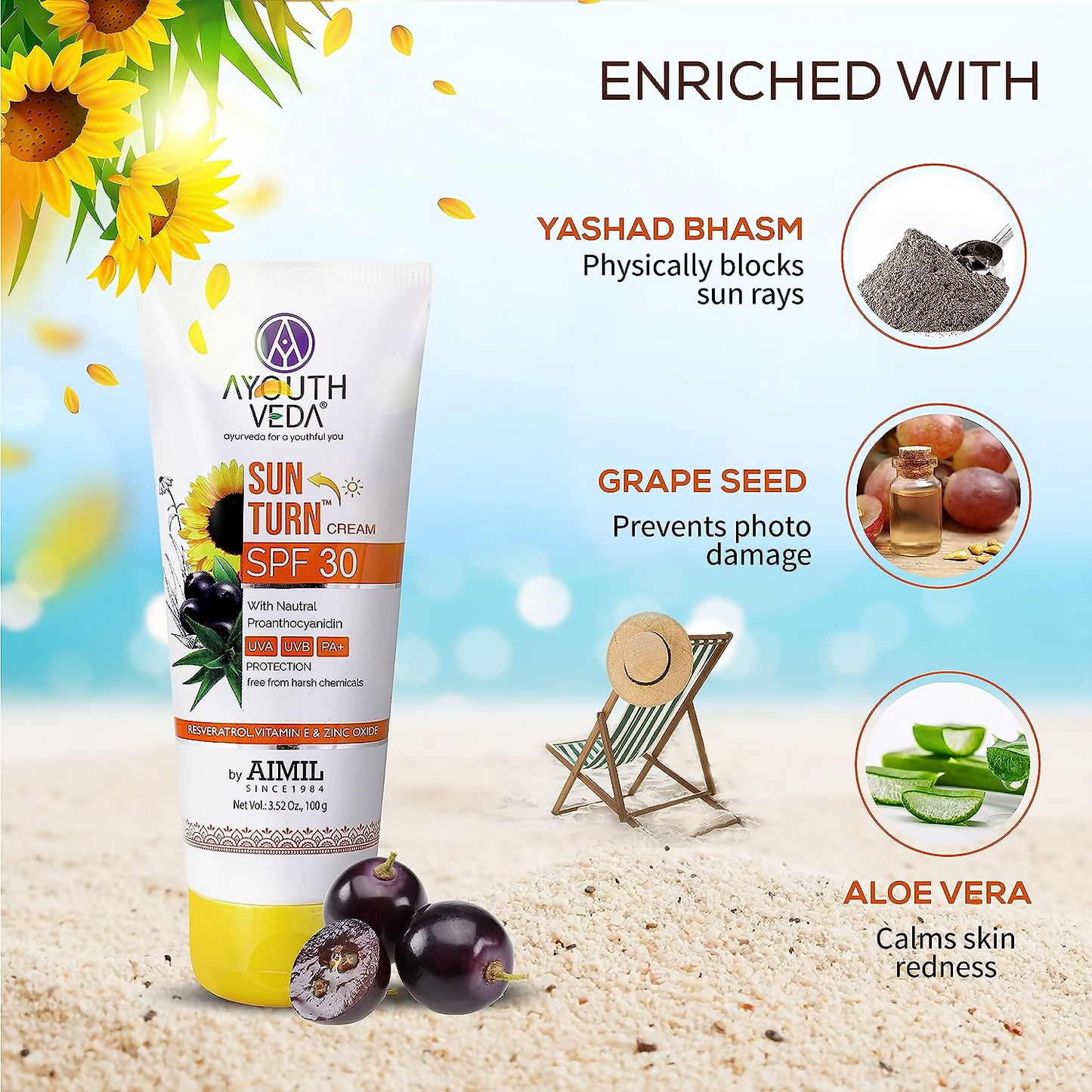 Ayouthveda Sunturn Cream With SPF 30