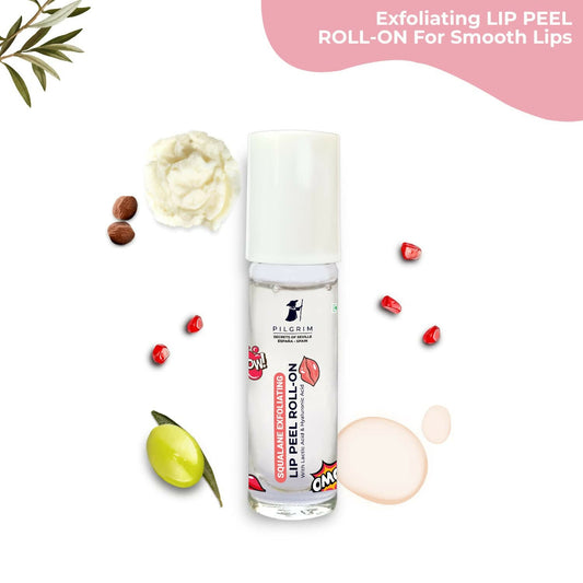 Pilgrim Spanish Lip Peel Roll-on with Lactic Acid & Hyaluronic Acid For Soft & Glossy Lips, Hydrating Dry & Flaky Lips