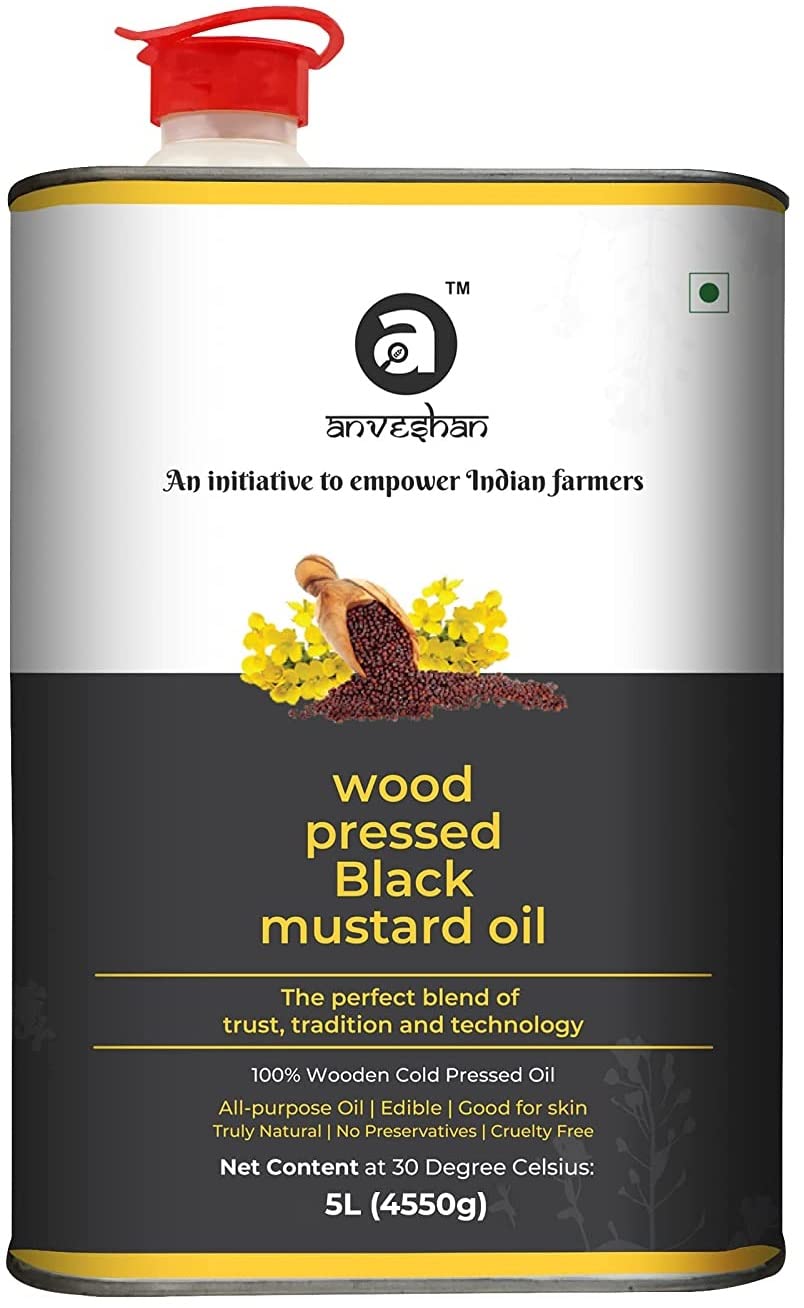 Anveshan Wood Pressed Black Mustard Oil - BUDNE