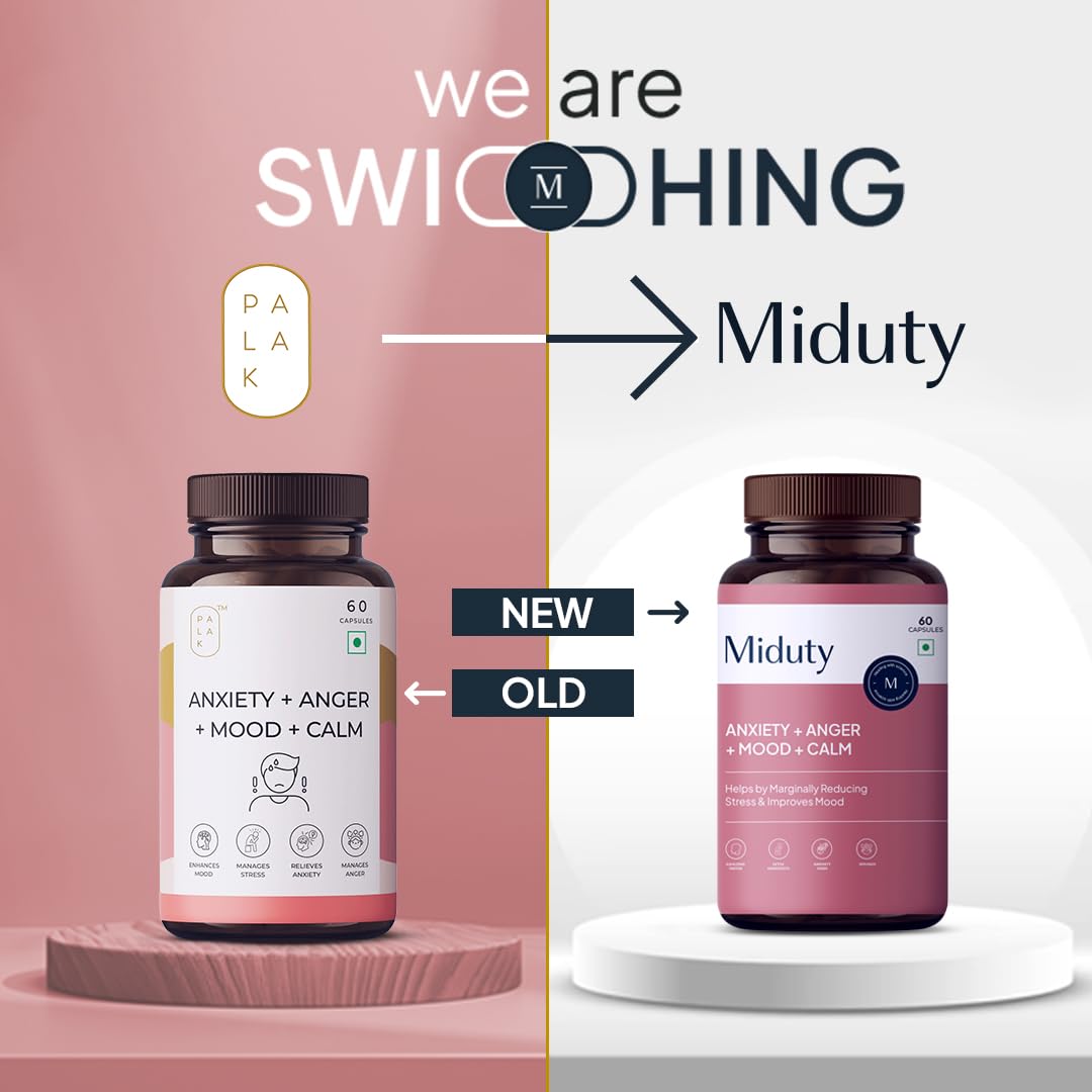 Miduty by Palak Notes Anxiety + Anger + Mood + Calm Capsules