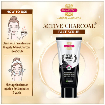 Inveda Active Charcoal Face Scrub For Women