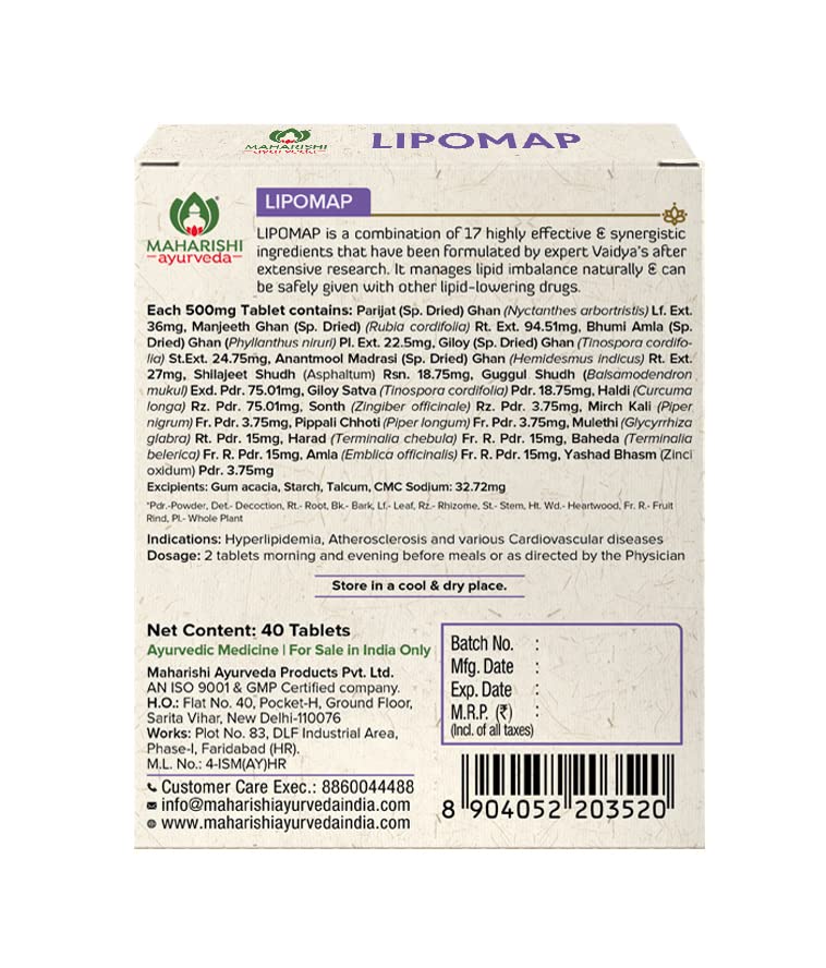 Maharishi Ayurveda Lipomap for Cholesterol