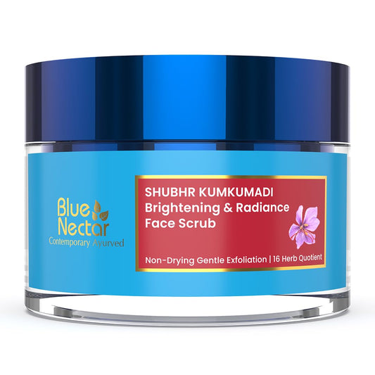 Blue Nectar Shubhr Kumkumadi Brightening & Radiance Face Scrub - BUDNE