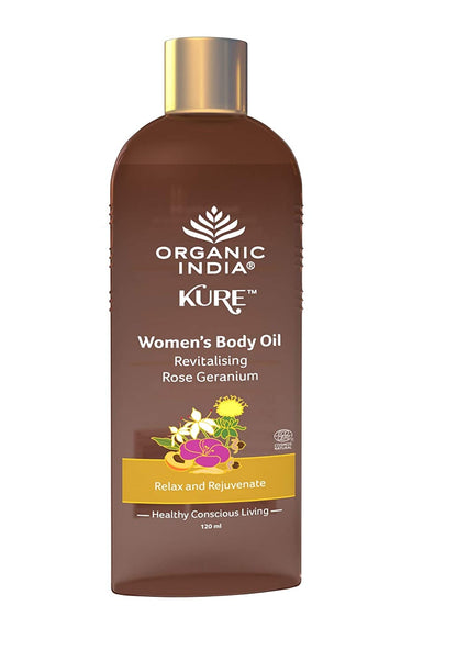 Organic India Women's Body Oil Revitalising Rose Geranium