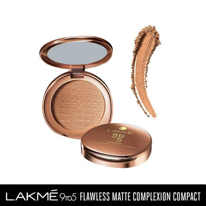 Lakme 9 To 5 Flawless Matte Complexion Compact - Apricot