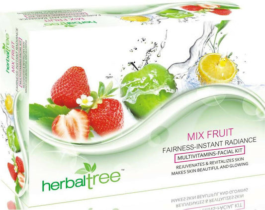 Herbal Tree Mix Fruit Facial Kit for Rejuvenating, Brightening & Glowing Skin - BUDNE