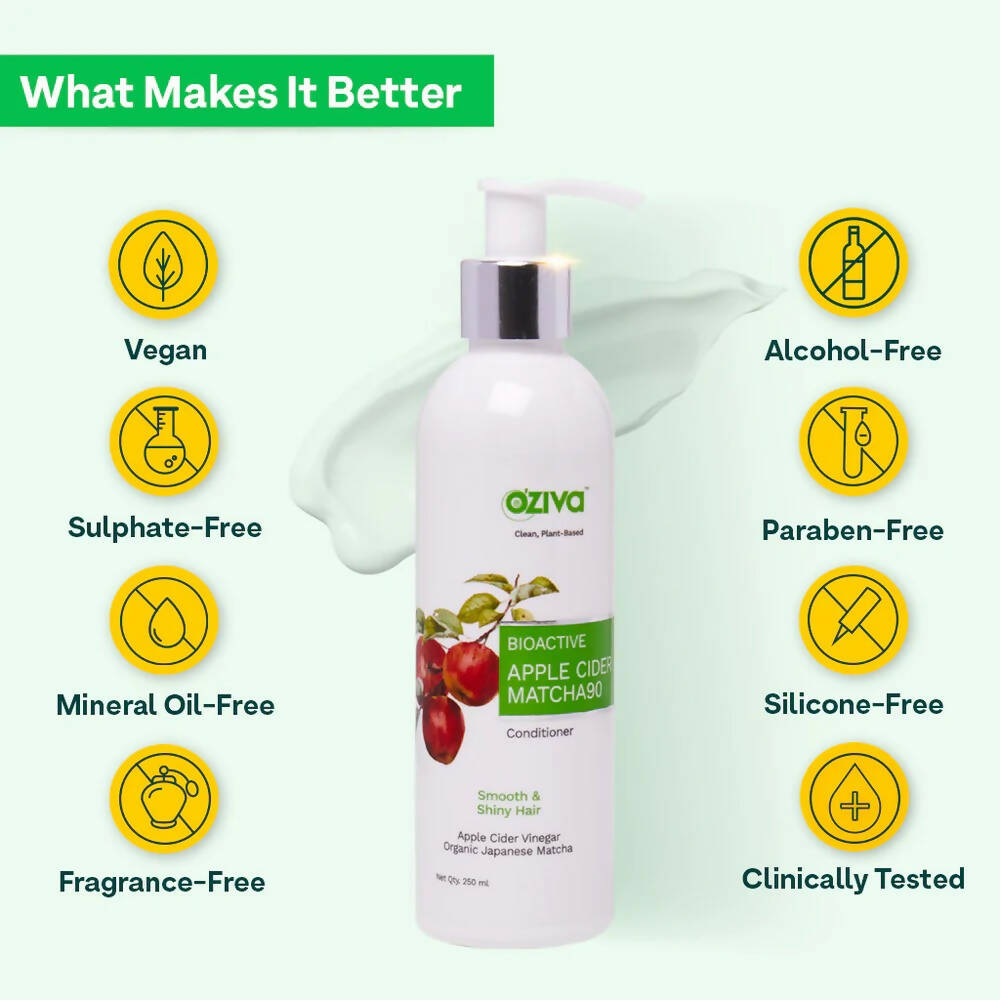 OZiva Bioactive Apple Cider Vinegar Matcha90 Conditioner