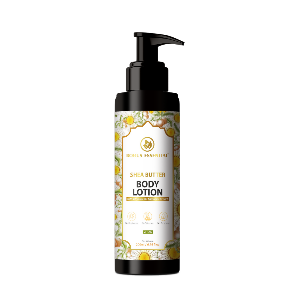 Korus Essential Shea Butter Body Lotion With Vitamin E & Chamomile Extract - buy in USA, Australia, Canada