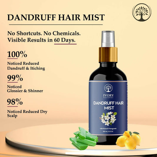 Ivory Natural Dandruff Hair Mist For Flake-Free Confidence And Silky Smooth Hair