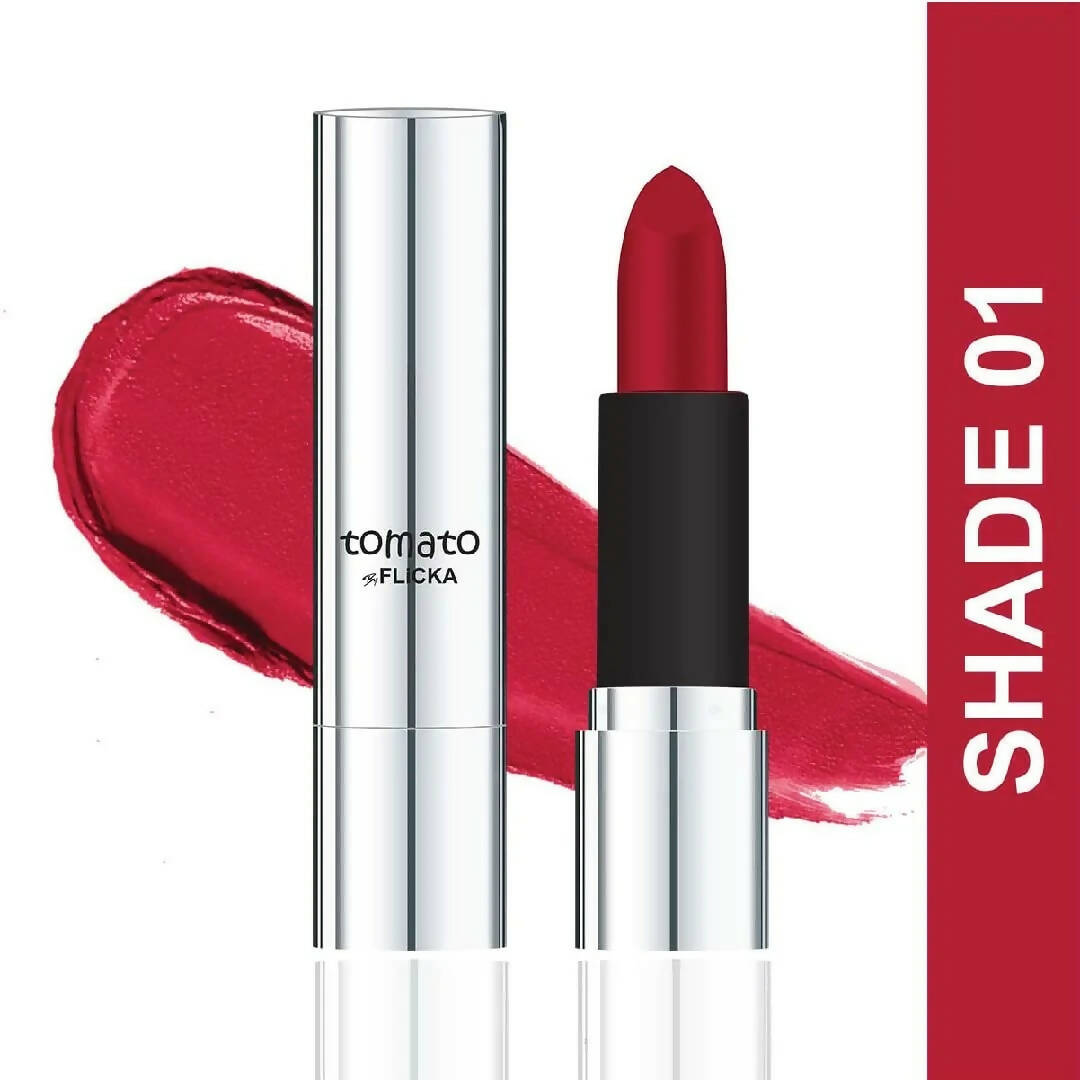 FLiCKA Tomato Red Matte Finish Lipstick Shade 01