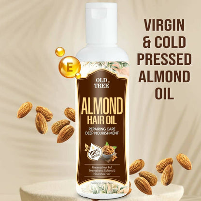 Old Tree Almond Hair Oil - Pure Cold Pressed