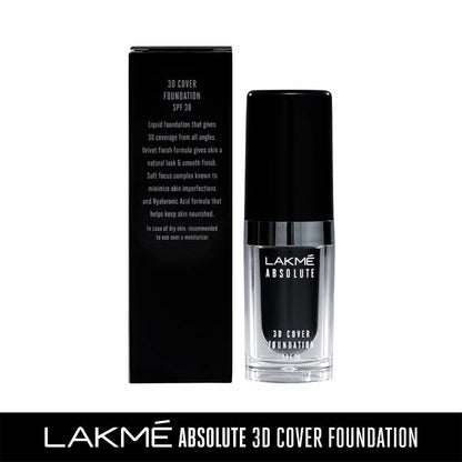 Lakme Absolute 3D Cover Foundation - Warm Sand (15 Ml)