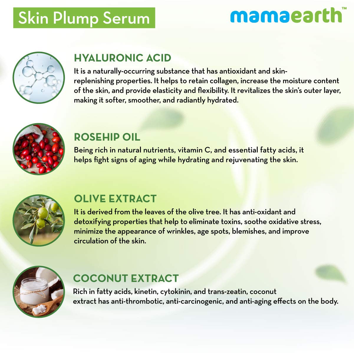 Mamaearth Skin Plump Face Serum For Ageless Skin