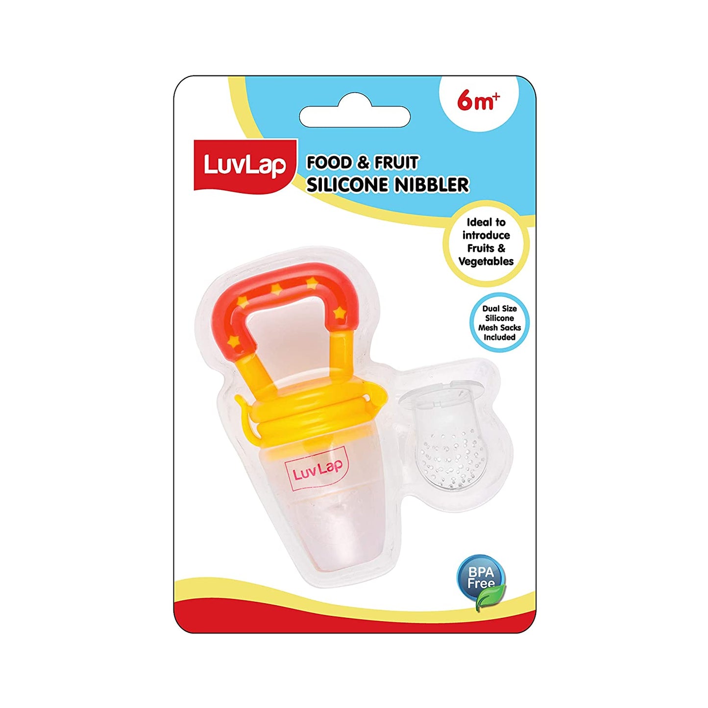 LuvLap Silicone Food/Fruit Nibbler with Extra Mesh