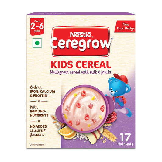 Nestle Ceregrow Kids Cereal-Multigrain, Milk &Fruits -  USA, Australia, Canada 