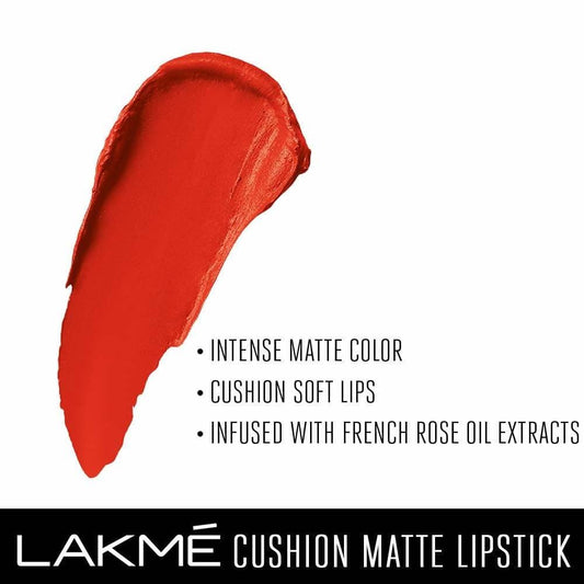 Lakme Cushion Matte Lipstick - Orange Rush