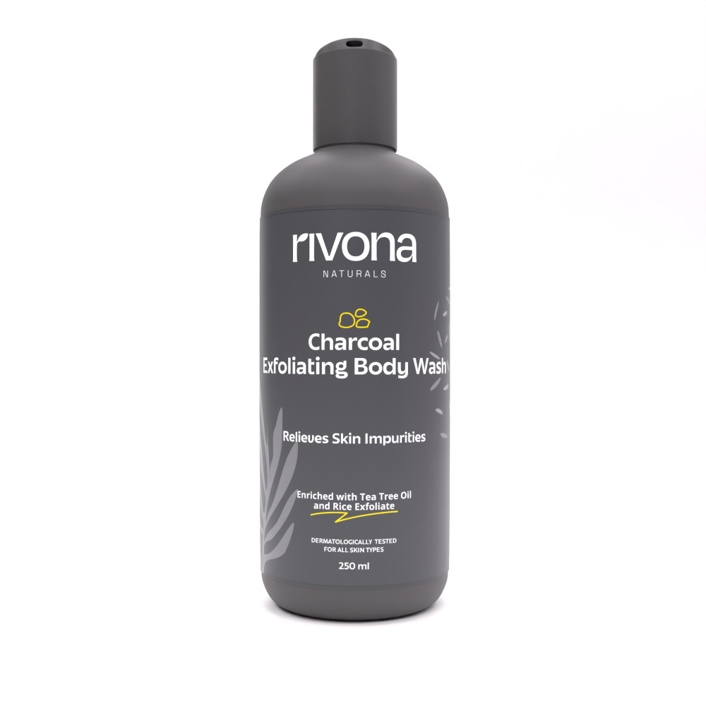 Rivona Naturals Charcoal Exfoliating Body Wash - BUDNEN