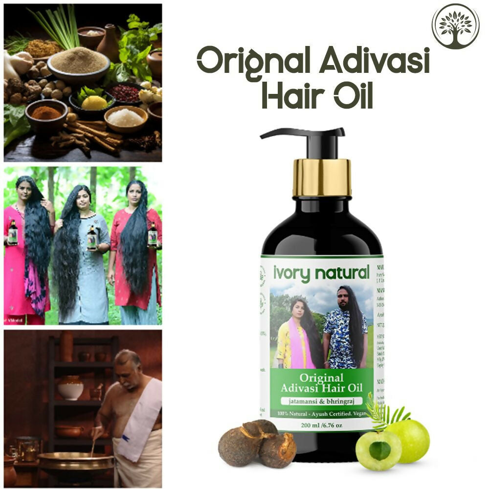 Ivory Natural Adivasi Hair Oil For Growth Of Hair, Hair Strengthening & Nourishment