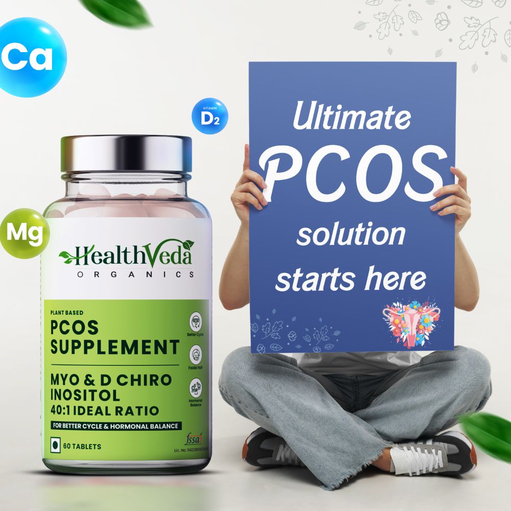 Health Veda Organics Plant Based PCOS Multivitamin Supplement Tablets