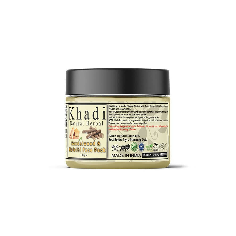 Khadi Natural Herbal Sandalwood and Mulethi Powder Face Pack