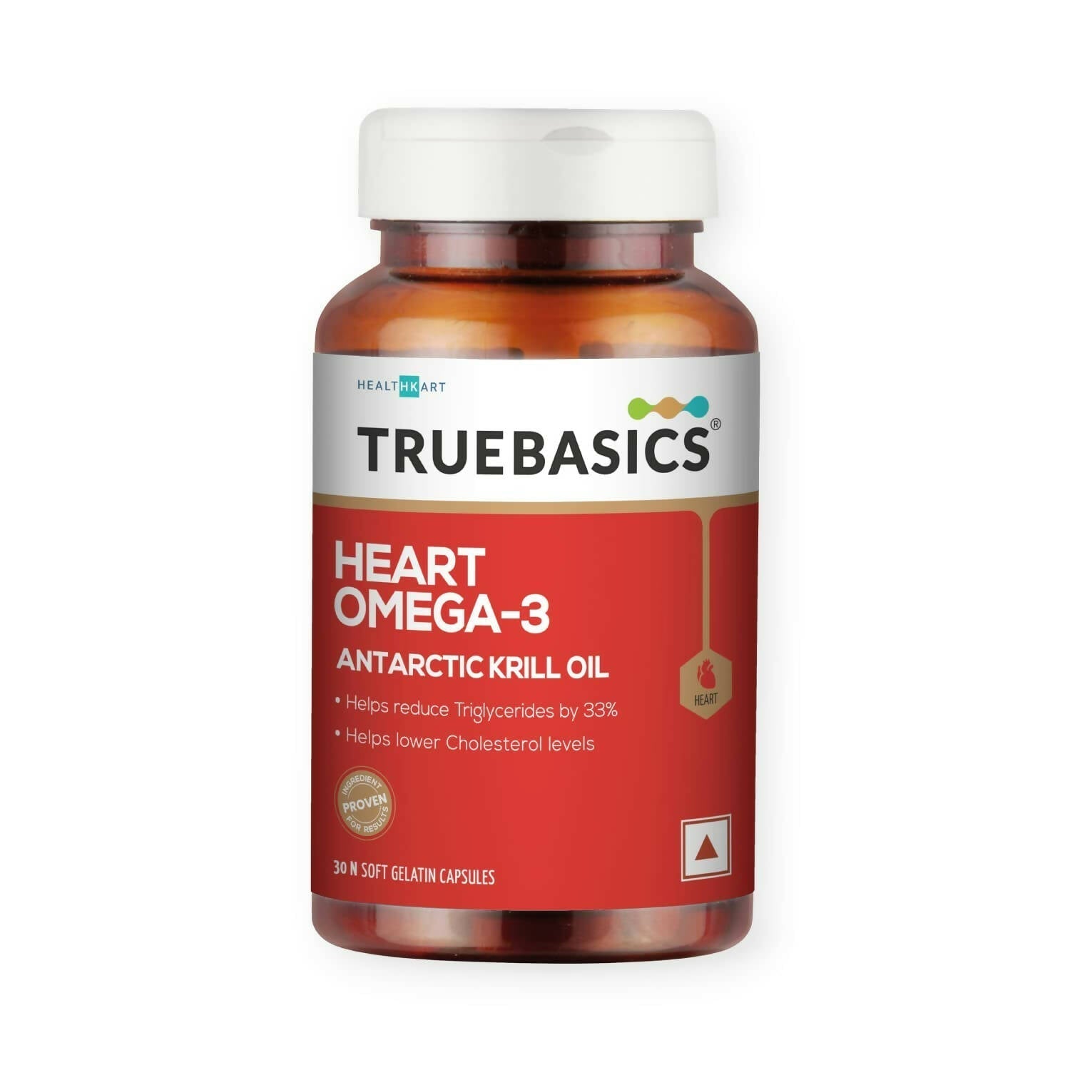 TrueBasics Heart Omega 3 Antarctic Krill Oil Capsules - BUDEN