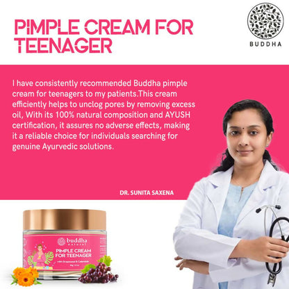 Buddha Natural Pimple Cream for Teenager (11 to 19 Years)