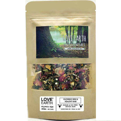 Love Earth Life Essentials Organic tea (Glowing Skin & Healthy Hair) - BUDNE