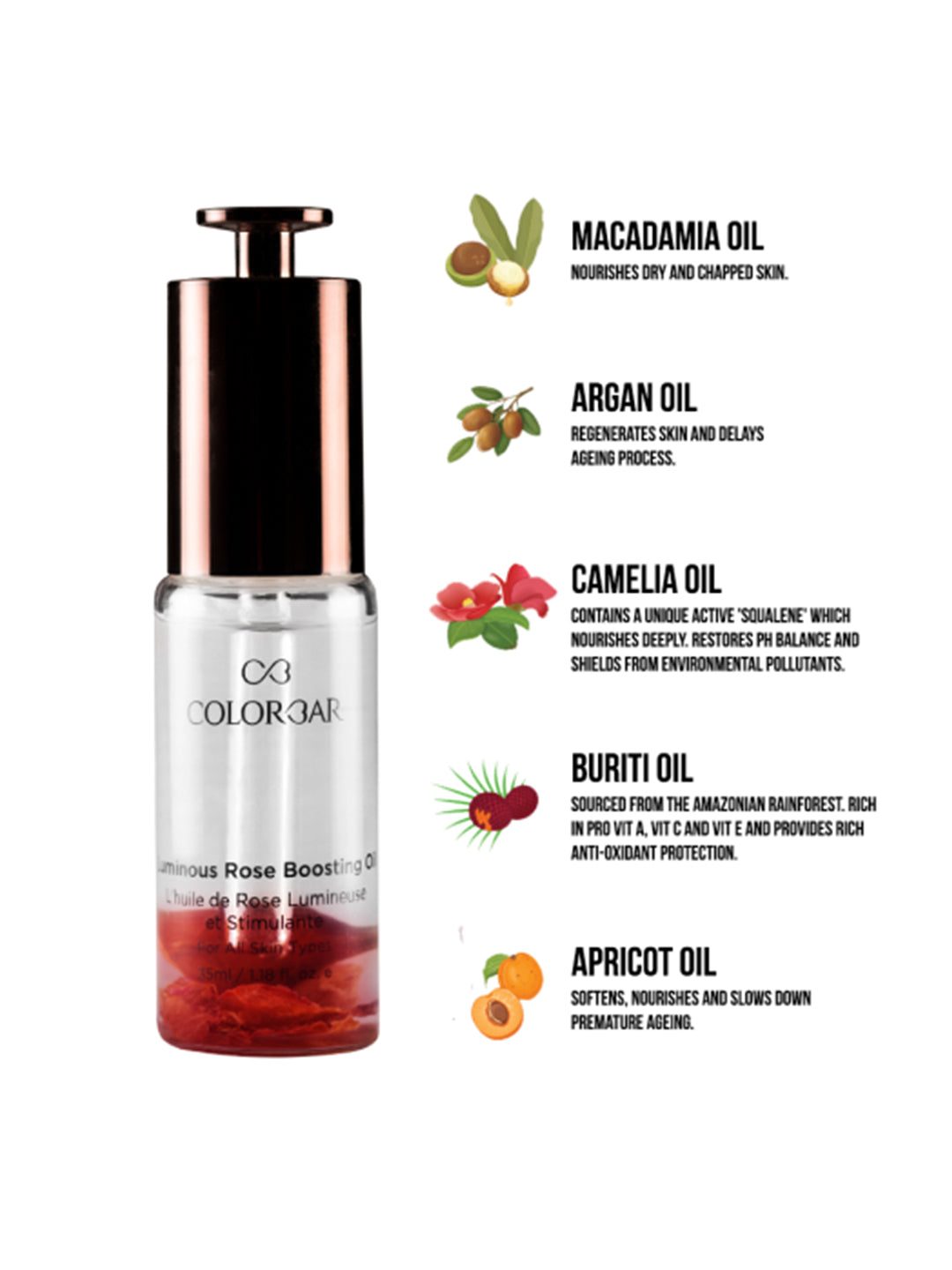 Colorbar Face Oils Colorbar Luminous Rose Boosting Oil