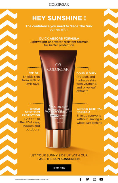 Colorbar Sunscreen Face The Sun Broad Spectrum Daily Face Protector