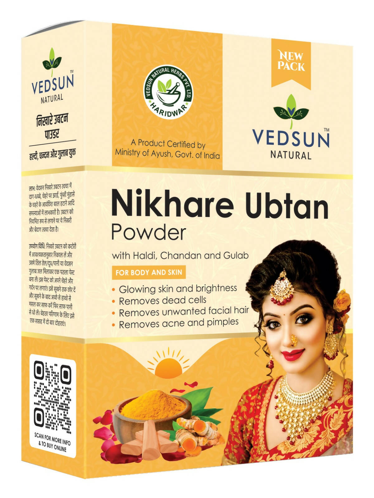 Vedsun Naturals Nikhare Ubtan Powder for Face and Skin
