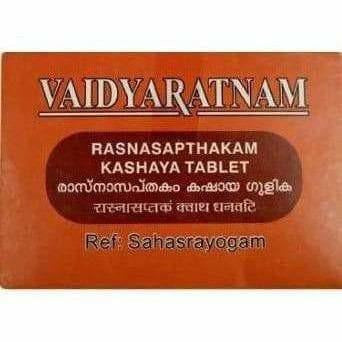Vaidyaratnam Rasnasapthakam Kashaya Gulika