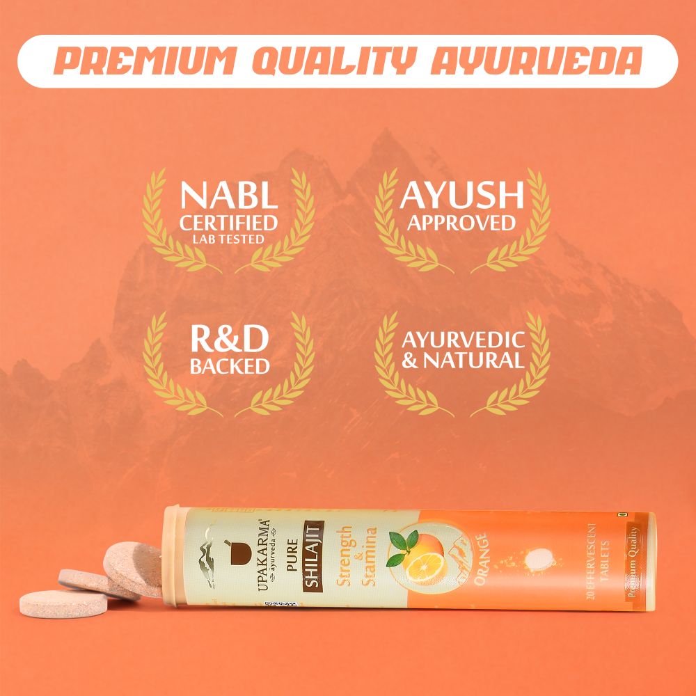Upakarma Ayurveda Pure Sj Effervescent Tablets - Orange