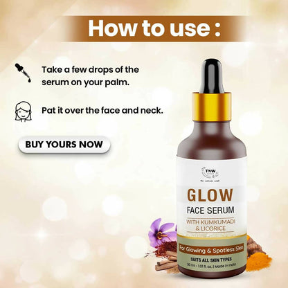 The Natural Wash Glow Face Serum with Kumkumadi & Licorice