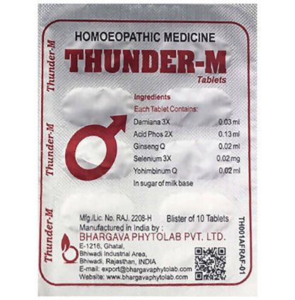Dr. Bhargava Homeopathy Thunder-M Tablets