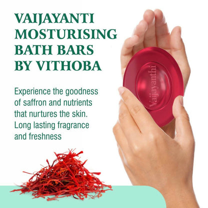 Vithoba Ayurvedic Vaijayanthi Handcrafted Saffron Soap Bar