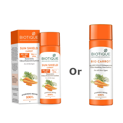 Biotique Advanced Ayurveda Bio Carrot 40+ SPF UVA/UVB Sunscreen Ultra Soothing Face Lotion