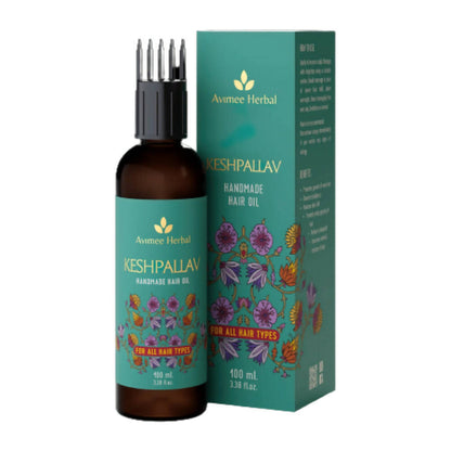 Avimee Herbal Keshpallav Hair Oil For Hair Growth With Amla, Castor, Rosemary & Bringraj Oil