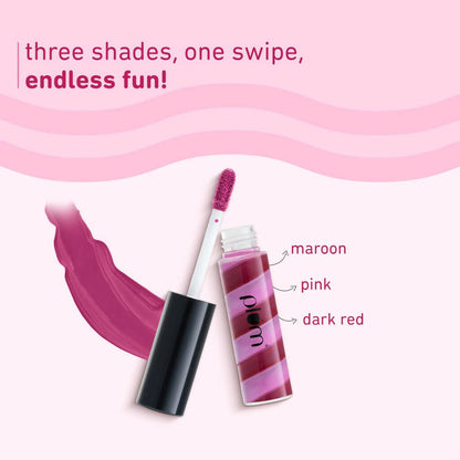 Plum Soft Swirl Lip Gloss 3 Shades In 1 & 124 Berry Overload