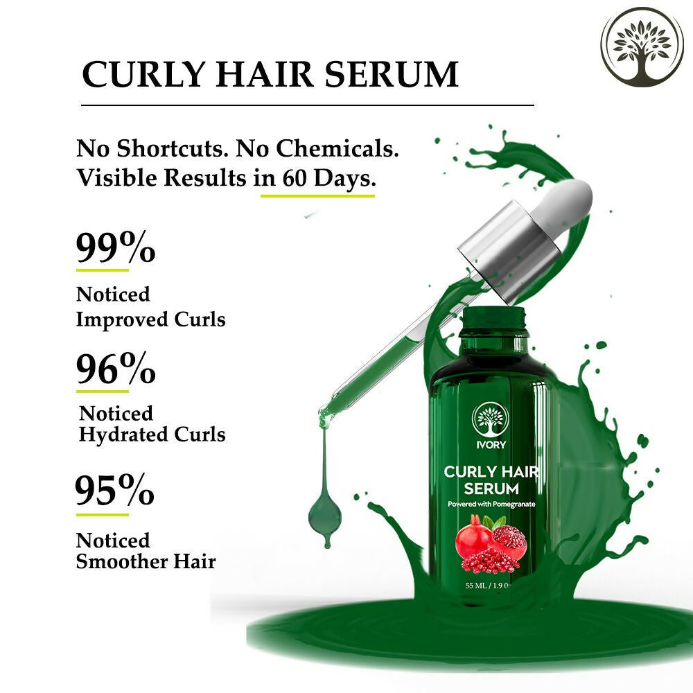 Ivory Natural Curly Hair Serum For Smooth Even Curls And Silky