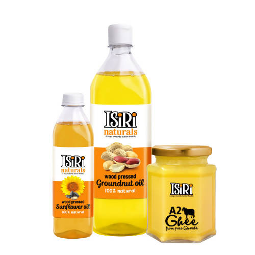 Isiri A2 Ghee + Groundnut Oil + Sunflower Oil Combo -  USA, Australia, Canada 