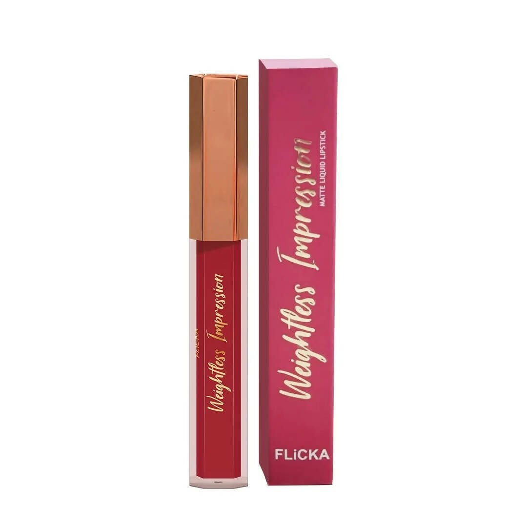 FLiCKA Weightless Impression 02 February - Red Matte Finish Liquid Lipstick